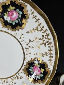 Rare 19th Century Wallendorf Porcelain Snack Demitasse Set Hand Painted 19 Pcs