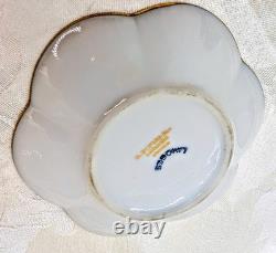 Rare Antique G. Dumas Fils Limoges Cobalt Demitasse Cup & Saucer Raised Gold