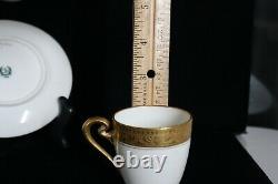 Rare! Antique Lenox China C2 Gold Embossed Demi / Demitasse Cup & Saucer Set