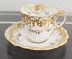 Rare Antique Royal Crown Derby Mini Demitasse Cup With Roses & Raised Gilt H 2