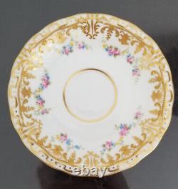 Rare Antique Royal Crown Derby Mini Demitasse Cup with Roses & Raised Gilt H 2