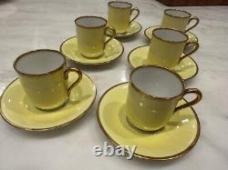 Rare Bing & Grondahl Set Of 6 Vintage 1940's Demitasse Cups & Saucers Porcelain