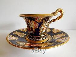 Rare Early 19th Century Small Coalport Porcelain Demitasse Cup And Saucer