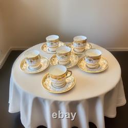 Rare G7962 6 Set Minton GOLD ENCRUSTED Demitasse Set Mint 5th Ave NY Collamore