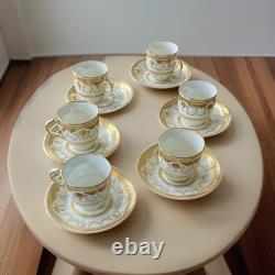 Rare G7962 6 Set Minton GOLD ENCRUSTED Demitasse Set Mint 5th Ave NY Collamore