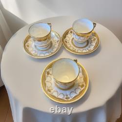 Rare G7962 6 Set Minton GOLD ENCRUSTED Demitasse Set Mint 5th Ave NY Collamore
