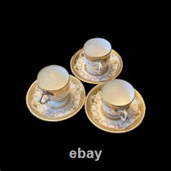 Rare G7962 6 Set Minton GOLD ENCRUSTED Demitasse Set Mint 5th Ave NY Collamore