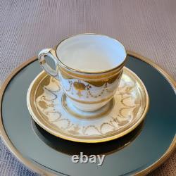 Rare G7962 6 Set Minton GOLD ENCRUSTED Demitasse Set Mint 5th Ave NY Collamore