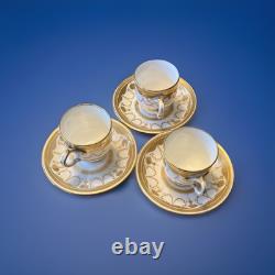 Rare G7962 6 Set Minton GOLD ENCRUSTED Demitasse Set Mint 5th Ave NY Collamore