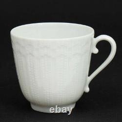 Rare! Giraud Limoges France'Corail White' Set of 6 Demitasse Cups and Saucers