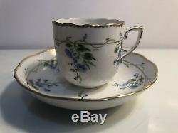 Rare Herend Nyon Morning Glory Demitasse Cup & Saucer Set #707 3 Available
