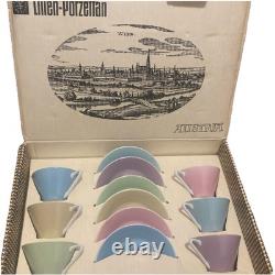 Rare Lilian porzellan Austria Demitasse Cups And Saucers Never Used