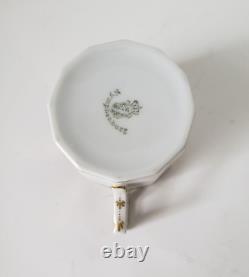 Rare Nymphenburg Pearl King's Service Porzellan Mocha/Demitasse Cup And Saucer