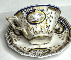 Rare Nymphenburg Porcelain Pearl King Demitasse Cup & Saucer Gorgeous Mint