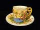 Rare Occupied Japan Capodimonte Style Demitasse Cup & Saucer Signed Circa 1948