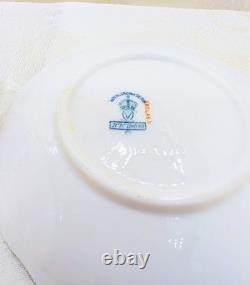 Rare Royal Crown Derby Turquoise & 24k Heavy Gold Demitasse Cup & Saucer Antique