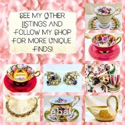 Rare Royal Crown Derby Turquoise & 24k Heavy Gold Demitasse Cup & Saucer Antique