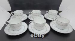 Rare SET Of 6 Vintage NORITAKE DEMI-TASSE TEA CUPS & SAUCERS Mayfair 6109