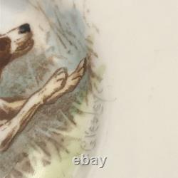 Rare Set 3 Royal Crown Derby DOG Demitasse Cups Saucers Artist Signed Stunning 4