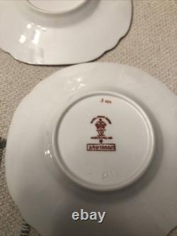 Rare Set 4 Royal Crown Derby DOG Demitasse Cups Saucers Artist Signed Stunning 1