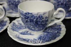 Rare Set of 11 Cups & 12 Saucers HAPPY ENGLAND Demitasse Johnson Brothers