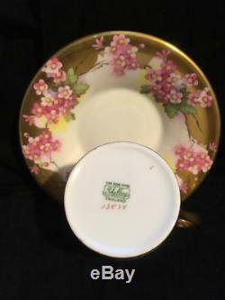 Rare Shelley Pink Blossoms Pattern Expresso Demitasse Cup & Saucer c1945-66
