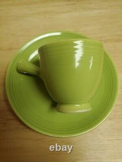 Rare Vintage Fiesta 1950s Chartreuse Demitasse Cup And Saucer. Homer laughlin