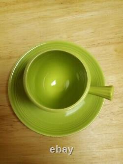 Rare Vintage Fiesta 1950s Chartreuse Demitasse Cup And Saucer. Homer laughlin