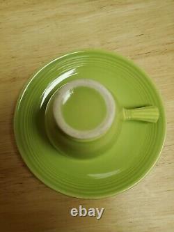 Rare Vintage Fiesta 1950s Chartreuse Demitasse Cup And Saucer. Homer laughlin