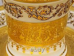 Raynaud Doppio Normale Chocolate Demitasse Cup Saucer Double Gold Guilt