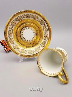 Raynaud Doppio Normale Chocolate Demitasse Cup Saucer Double Gold Guilt