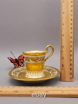 Raynaud Doppio Normale Chocolate Demitasse Cup Saucer Double Gold Guilt