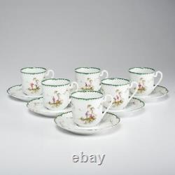 Raynaud Limoges Si Kiang Demitasse 6 Teacups 6 Saucers Numbers 1 6 Complete Set