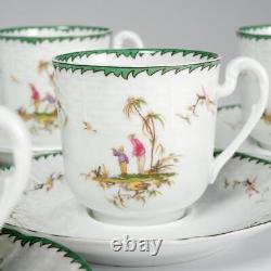 Raynaud Limoges Si Kiang Demitasse 6 Teacups 6 Saucers Numbers 1 6 Complete Set