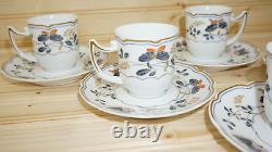 Raynaud Papillons (6) Demitasse Cups, 2 1/2 & (6) Demitasse Saucers, 5 1/4