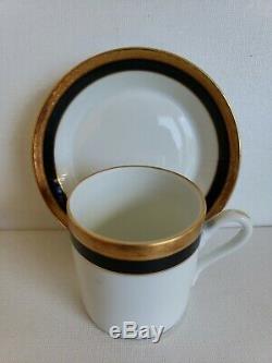 Ricard Ginori PALERMO BLACK GOLD 8 Demitasse Expresso Cups Saucer Creamer &Sugar