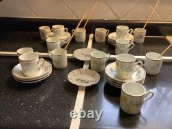 Richard Ginori 1735 Porcelain Primavera Demitasse Cups & Saucers 15 Sets-italy