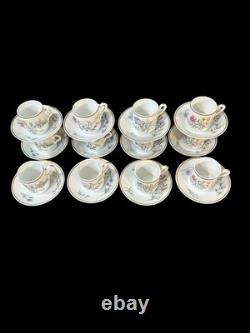 Richard Ginori 1735 Porcelain Primavera Demitasse Cups & Saucers Set Of 12