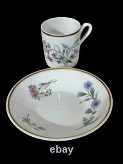 Richard Ginori 1735 Porcelain Primavera Demitasse Cups & Saucers Set Of 12