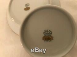 Richard Ginori 8 Sets of Demitasse Cups and Saucers Pittori Italy Mint