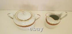 Richard Ginori Cream Sugar + 8 Demitasse Expresso Cups Saucers Palermo Rust Red