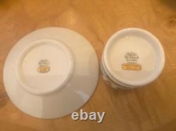 Richard Ginori Ercolano Black Demitasse Cups & Saucers Set Of 6 Italy