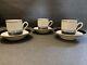 Richard Ginori Espresso/demitasse 3 Cups And Saucers For Caffe Romana Italy Vtg
