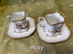 Richard Ginori Firenze Demitasse Cups Saucers Set of 2 Near Mint Vintage Authent