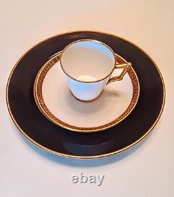 Richard Ginori Gold Rimmed White Demitasse 6 Cups & Saucers 12pcs GIN267 Unused