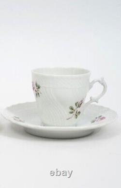 Richard Ginori Italian Rose Pattern Cups & Saucers Demitasse 9 cups 10 saucers