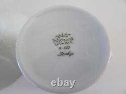 Richard Ginori Italy Red Currant Berry Demitasse Espresso Cups & Saucers Set 4