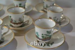 Richard Ginori Pittoria DI Doccia Demitasse Cups With Saucers Set 10