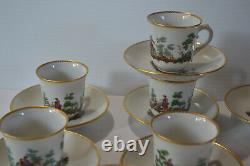 Richard Ginori Pittoria DI Doccia Demitasse Cups With Saucers Set 10