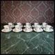 Richard Ginori Porcelain Antique Rose Amalfi Pink Demitasse Cups And Saucers Set